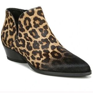 Sarto FRANCO SARTO Sloan Leopard Calf Hair Cowgirl Ankle Boots ~ 7.5
